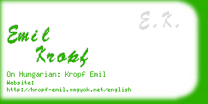 emil kropf business card